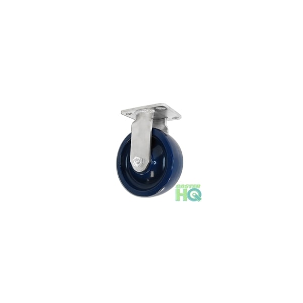 4" Stainless Rigid Caster, Solid Polyurethane Wheel, 700lbs Capacity